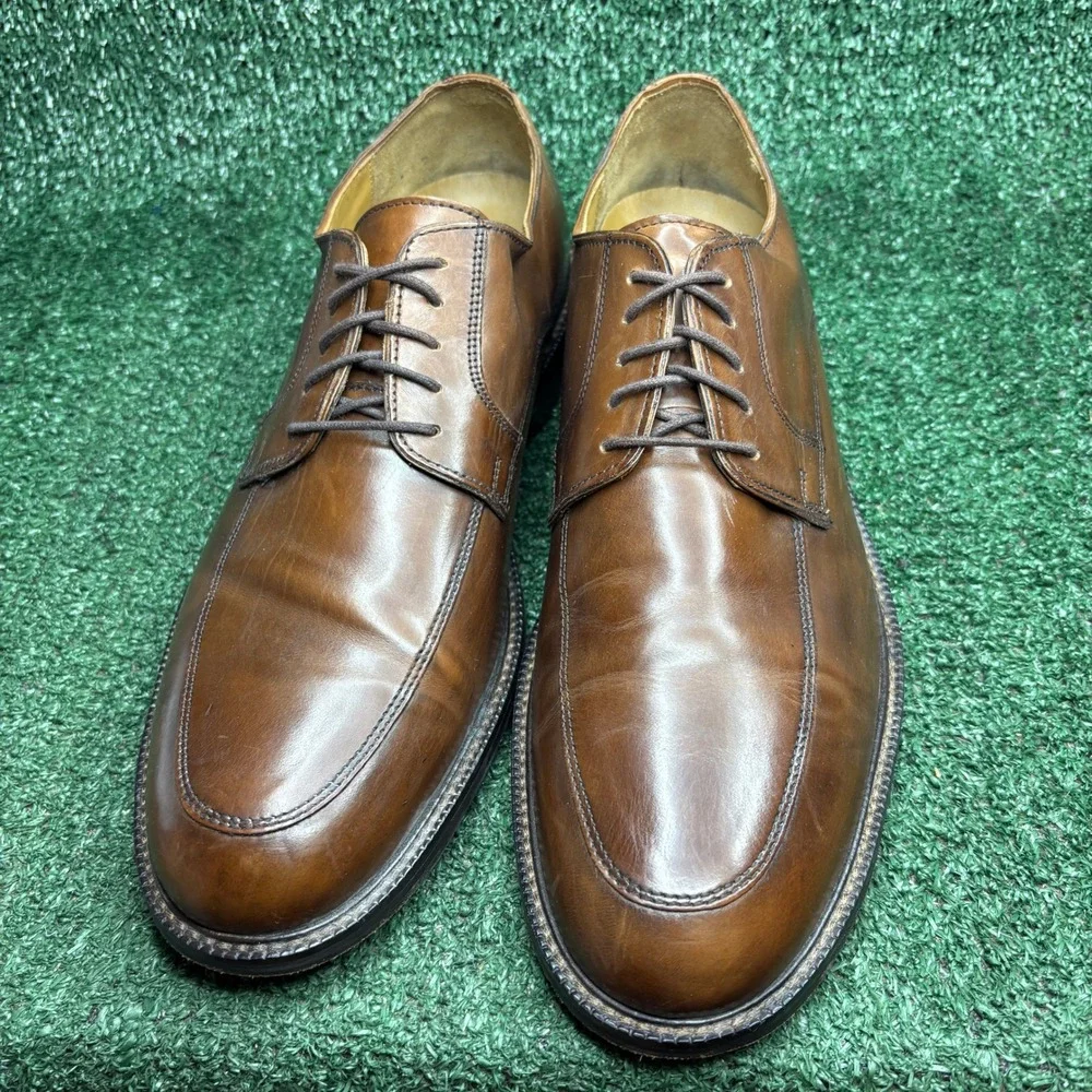 Bostonian Leather 2POD‎ Comfort Apron Toe Derby Dress Shoes Brown Mens Size 13M